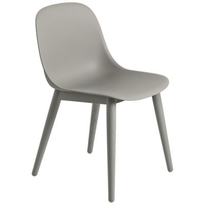 Fiber Side Chair with Wood Base