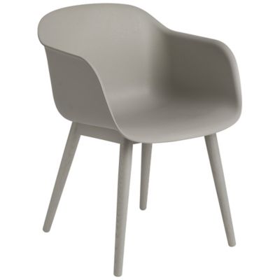 Fiber Armchair Wood Base
