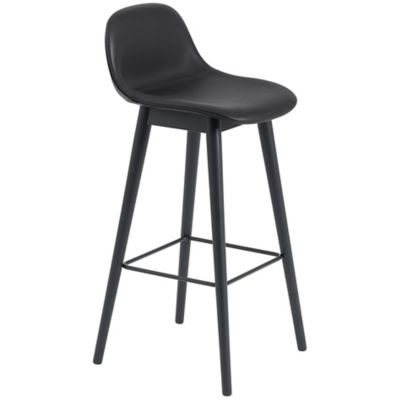 Fiber Stool Wood Base with Backrest