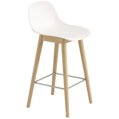 Fiber Stool Wood Base with Backrest