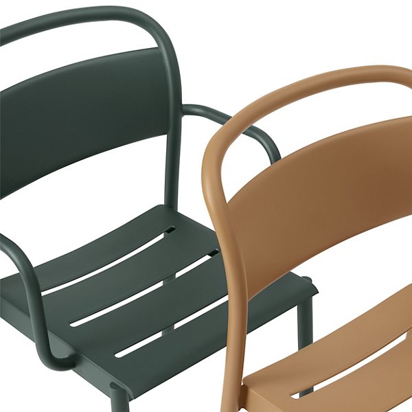 Linear Steel Outdoor Side Chair