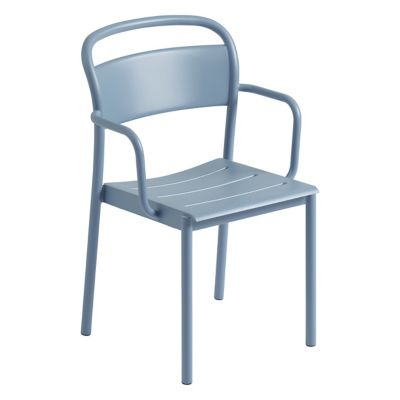 Linear Steel Outdoor Side Chair