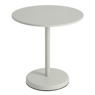 Linear Steel Round Outdoor Caf&eacute; Table