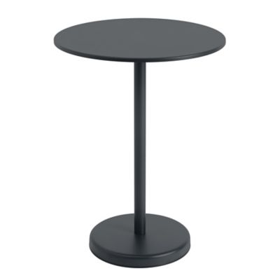 Linear Steel Round Outdoor Café Table