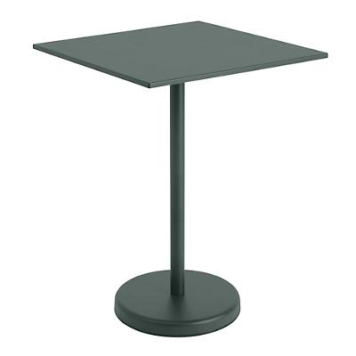 Linear Steel Outdoor Café Table (Dark Green|37 In)-OPEN BOX