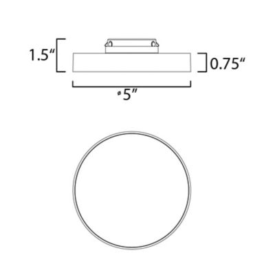 Silvio led flush mount ceiling outlet light