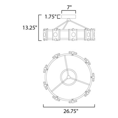 Radiant LED SemiFlushmount by Maxim Lighting at