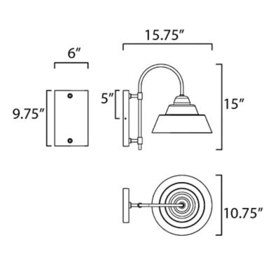 Shoreline Outdoor Wall Sconce by Maxim Lighting at