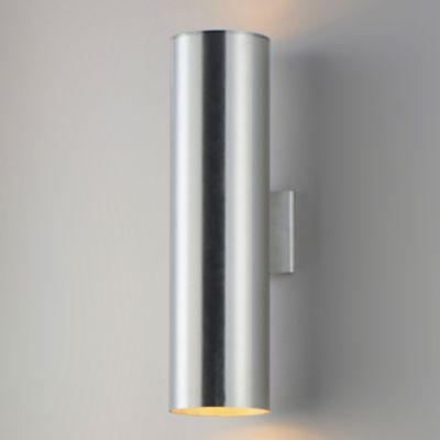 Shown in Brushed Aluminum finish, Large size