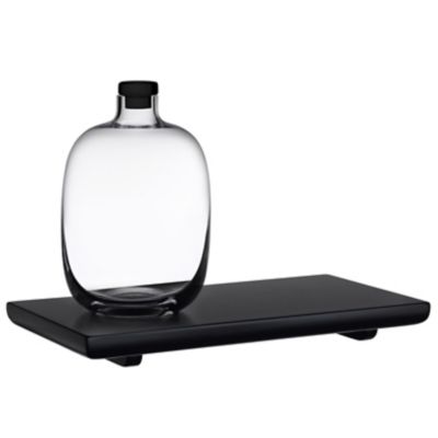 Malt Whiskey Bottle with Wooden Tray