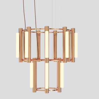 Pipeline LED 2 Tier Chandelier