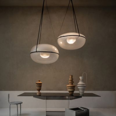 Shown in Black finish, in use, lit