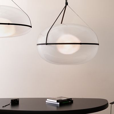 Shown in Black finish, in use, lit