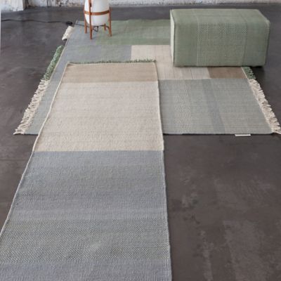 Tres Stripes Salvia runner L Wool Area Rug - nanimarquina