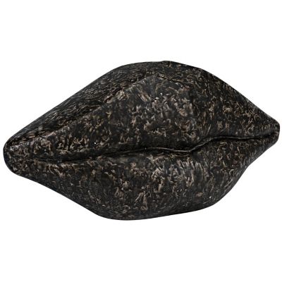 Fiber Cement Lips Sculpture (Black) - OPEN BOX