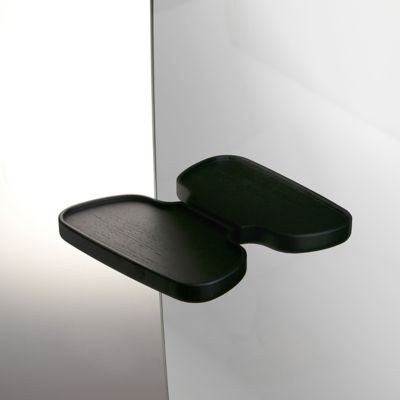 Shown in Black Stained Ash with Sahara Marble color, in use