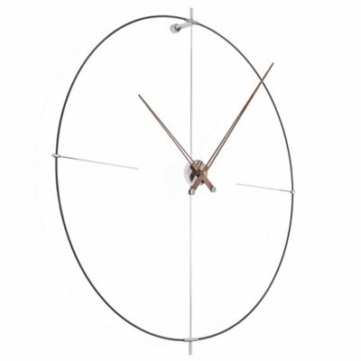 Bilbao Wall Clock (Black Fiberglass|Walnut) - OPEN BOX