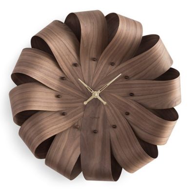 Brisa Wall Clock (Walnut|Brass|Natural Walnut) - OPEN BOX