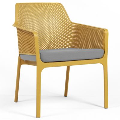 Net Outdoor Relax Chair With Cushion, Set Of 4