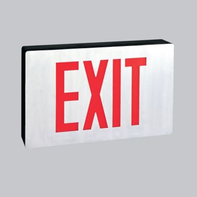 Die-Cast Aluminum LED Exit Sign with Battery Backup