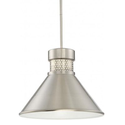 Melinda LED Pendant (Brushed Nickel w/ White/Med) - OPEN BOX