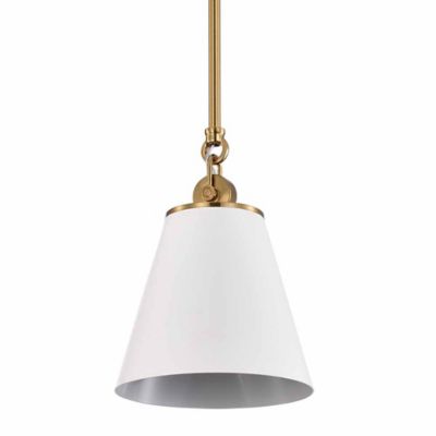 Muriel Mini Pendant (White w/ Vintage Brass)-OPEN BOX RETURN