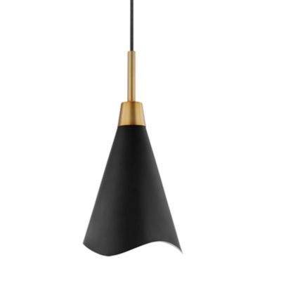 Paula Pendant (Matte Black with Brass/Large)-OPEN BOX RETURN