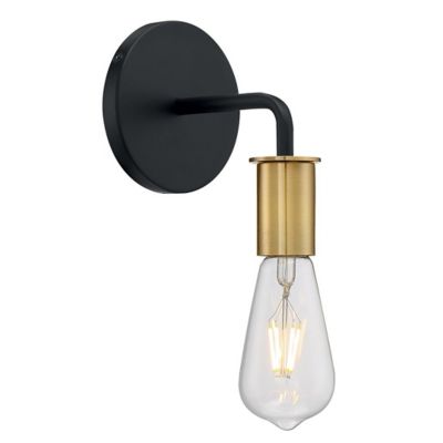 Monique Bath Wall Sconce (Black with Brass)-OPEN BOX RETURN