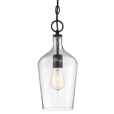 Morgan Mini Pendant (Matte Black with Clear Glass)-OPEN BOX