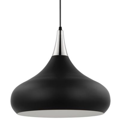Spike Pendant (Black with Polished Nickel|Large) - OPEN BOX