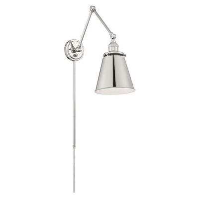 Alec Swing Arm Lamp (Polished Nickel) - OPEN BOX