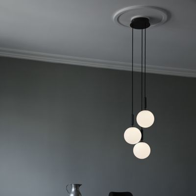 Shown in Rock Grey with Opal White finish, Large size, 3 Light option