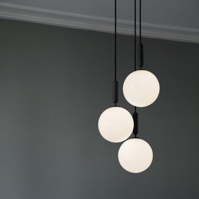 Shown in Rock Grey with Opal White finish, Large size, 3 Light option
