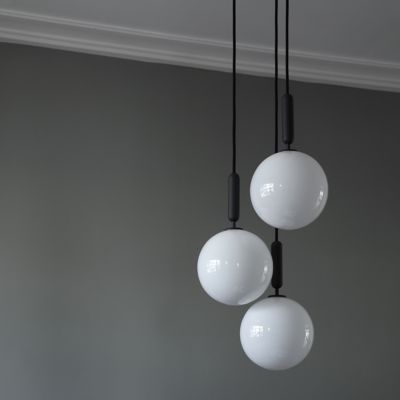 Shown in Rock Grey with Opal White finish, Large size, 3 Light option