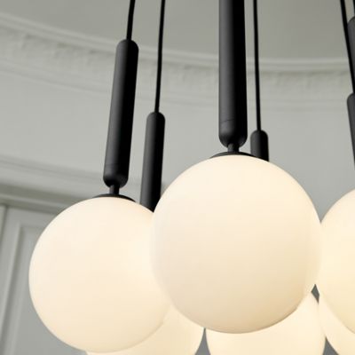 Shown in Rock Grey with Opal White finish, Medium size, 6 Light option