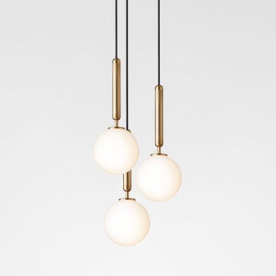 Miira Pendant (Brass w/Clear/Med/3 Lights) - OPEN BOX RETURN