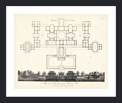 Plan & Elevation for a Roman Villa