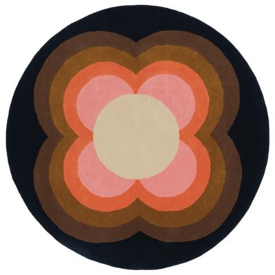 Sunflower Round Area Rug (Pink|4 ft 11 in Round) - OPEN BOX