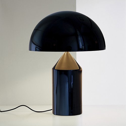 Atollo Metal Table Lamp by Oluce (Black) - OPEN BOX RETURN