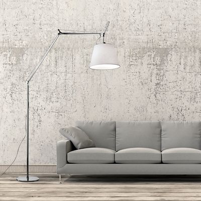 Artemide Tolomeo Mega Task Floor Lamp Diffuser Size / Finish: 12 / Black / Black