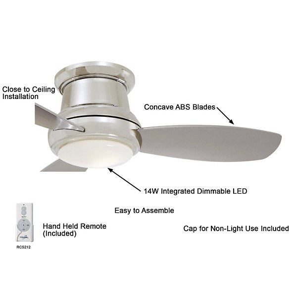 Concept Ii Flushmount 44 In Ceiling Fan By Minka Aire Fans At Lumens Com - How To Install A Minka Aire Ceiling Fan Remote
