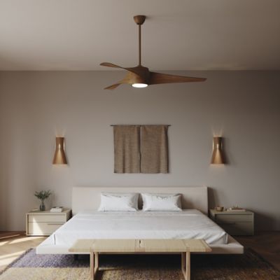 Shown in Distressed Koa with Tinted Opal glass Fan Body and Blade finish, in use