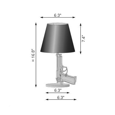 bedside gun lamp
