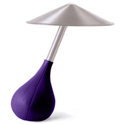 Mini Purple Chrome Table Lamp with Fabric Shade