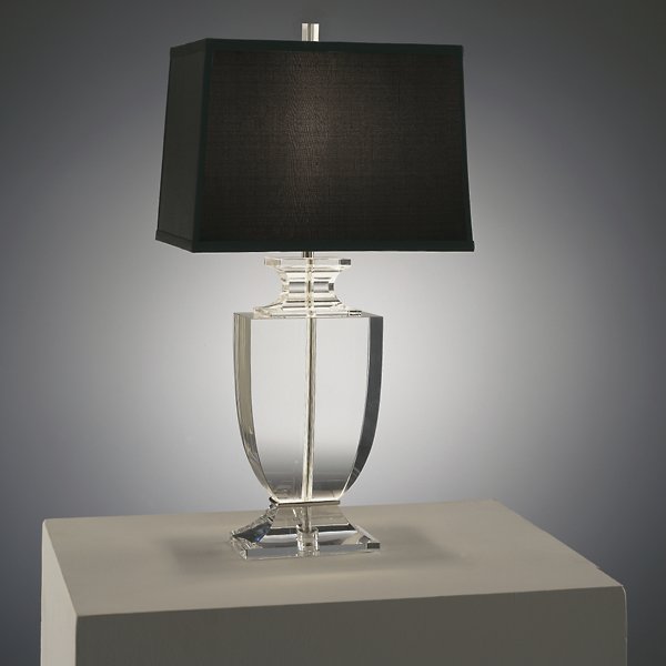 Artemis Crystal Table Lamp By Robert, Graceful Flint Grey Colour Match Pair Of Touch Table Lamps