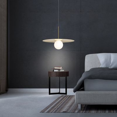 Shown in Brass finish, lit, in use