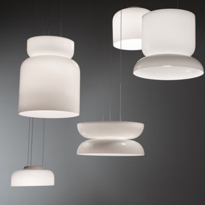 Shown in White finish, in use, lit