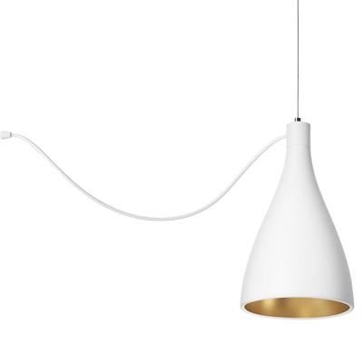 Swell String Single Pendant  (White with Brass|Narrow) - OPEN BOX
