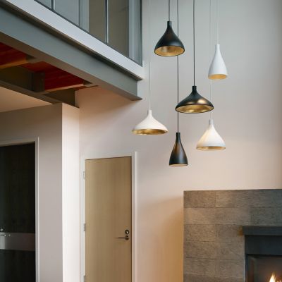 Shown in Black with Brass, White with Bras finish, in use