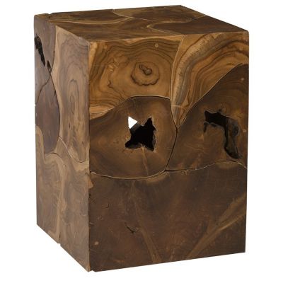 Teak Slice Side Table